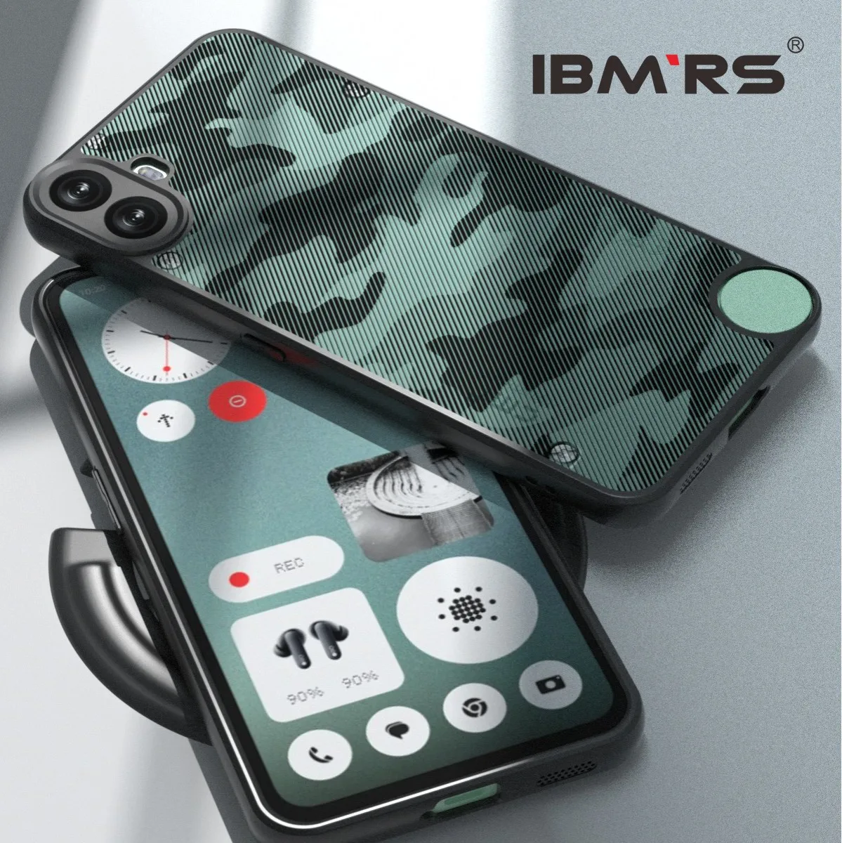 IBMRS for Nothing CMF Phone 1 Case Accossories with Full Camera Len Protector Durable Shockproof practical Cellphone Cover camo