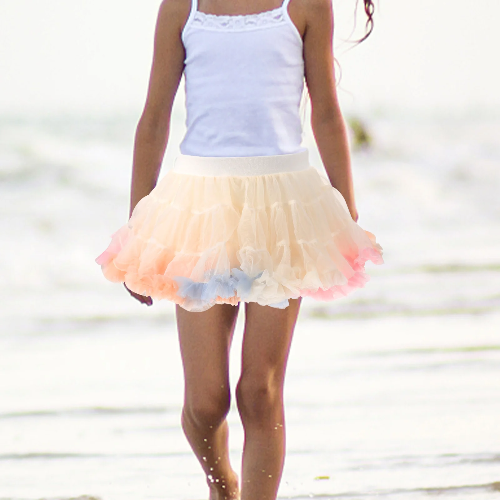 

Tutu Skirt Toddler Girls 80 100CM Toddler Tutu Skirt Rainbow Lightweight Comfort Layering Kawaii Costume Party Photo