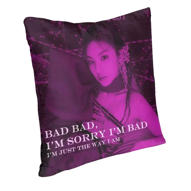 ITZYS Yeji Dalla Dalla Cushion Cover 45x45 Home Decor Print Korean Music Group Throw Pillow for Sofa Double-sided