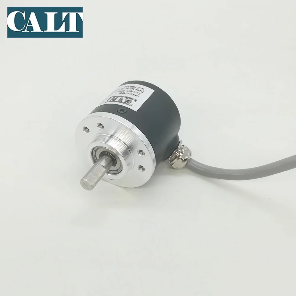 ตัวเข้ารหัสแบบโรตารี่แบบเพิ่ม GHS38-06G100BML5 ขนาด 38 มม. สายส่งออก 6 มม. แกนแข็ง 100ppr สำหรับมอเตอร์เซอร์โว