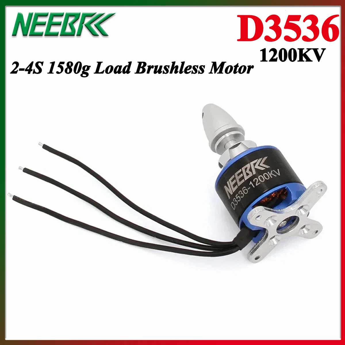 1/2/4PCS NEEBRC 3536 1200KV 2-4S 1580g Load Brushless Motor for RC FPV Drone Fixed-wing Quadcopter Helicopter Glider DIY Part