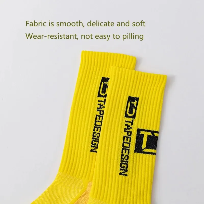 Non-slip Football Socks Round Silicone Towel Bottom Professional Competition Running Training Socks Shock-Absorbing Grip Socks