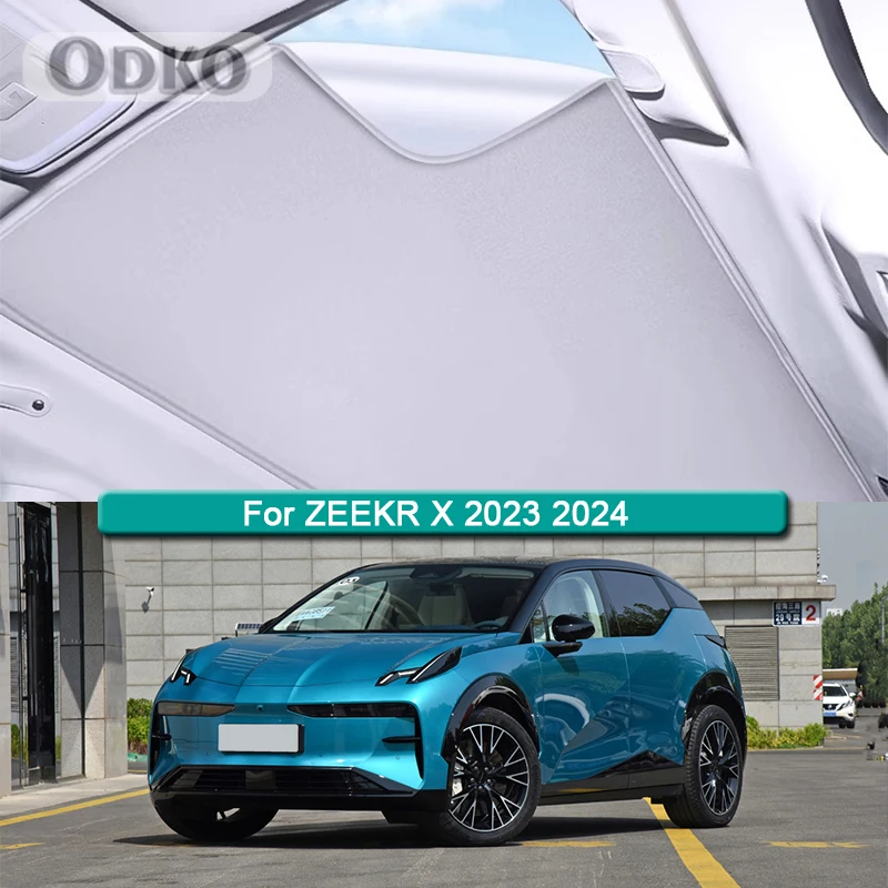 

Roof Sunshade For ZEEKR X 2023 2024 Electrostatic Adsorption Sunroof Sunshade Skylight Blind Shading Sticker Auto Accessories