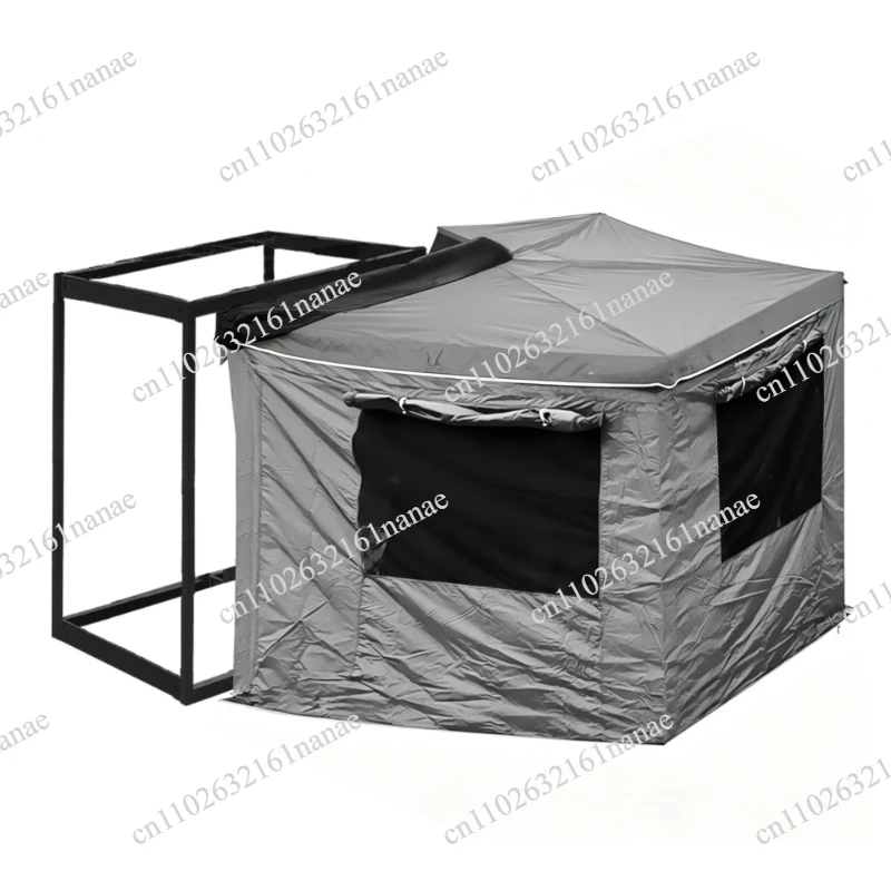 Car awning 270 degrees retractable, car side awning PU2000mm UV50 with waterproof storage bag, suitable for truck SUV van camper