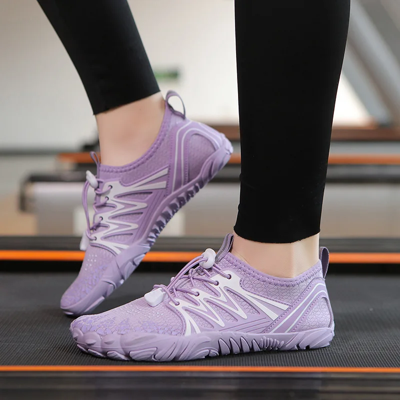 

Indoor Barefoot Fitness Shoes, Men's and Women's Jump Rope Shoes Silent Soft Soled Aerobic Sports Shoes Non Slip Treadmill Shoes