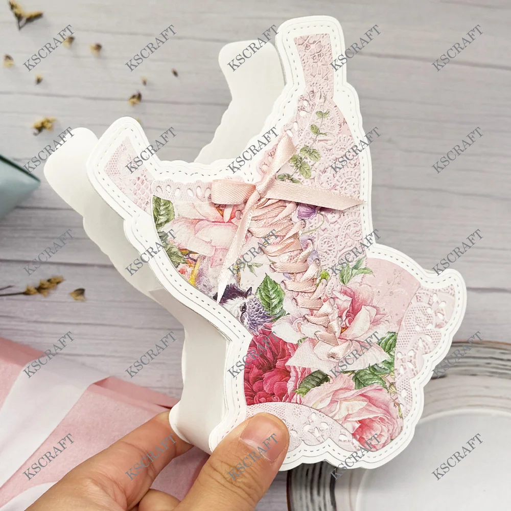 KSCRAFT Shabby Chic Corset Mini Album Cutting Dies Stencils for DIY Scrapbooking Decorative Embossing DIY Paper Cards