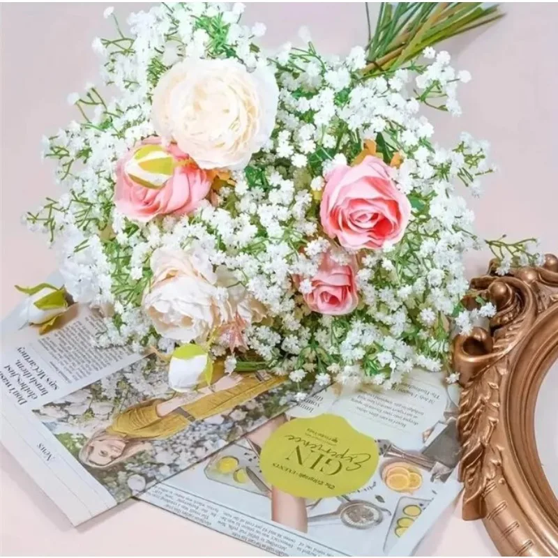 25/5pcs  Artificial Gypsophila Flowers Baby Breath Flower Floral Bouquets DIY Accessories for Wedding Party Birthday Decorations