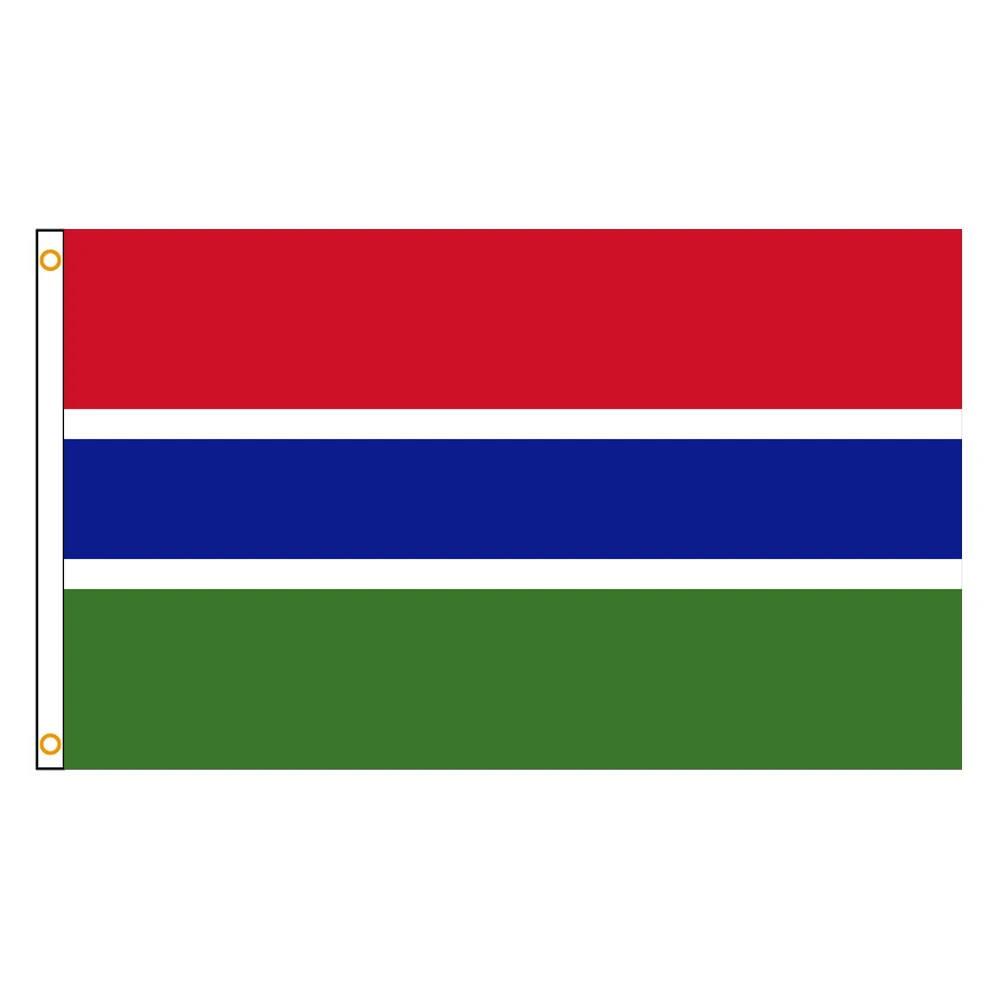 60×90 90x150 120×180CM Gambia Flag Polyester Printed Banner Tapestry For Decor