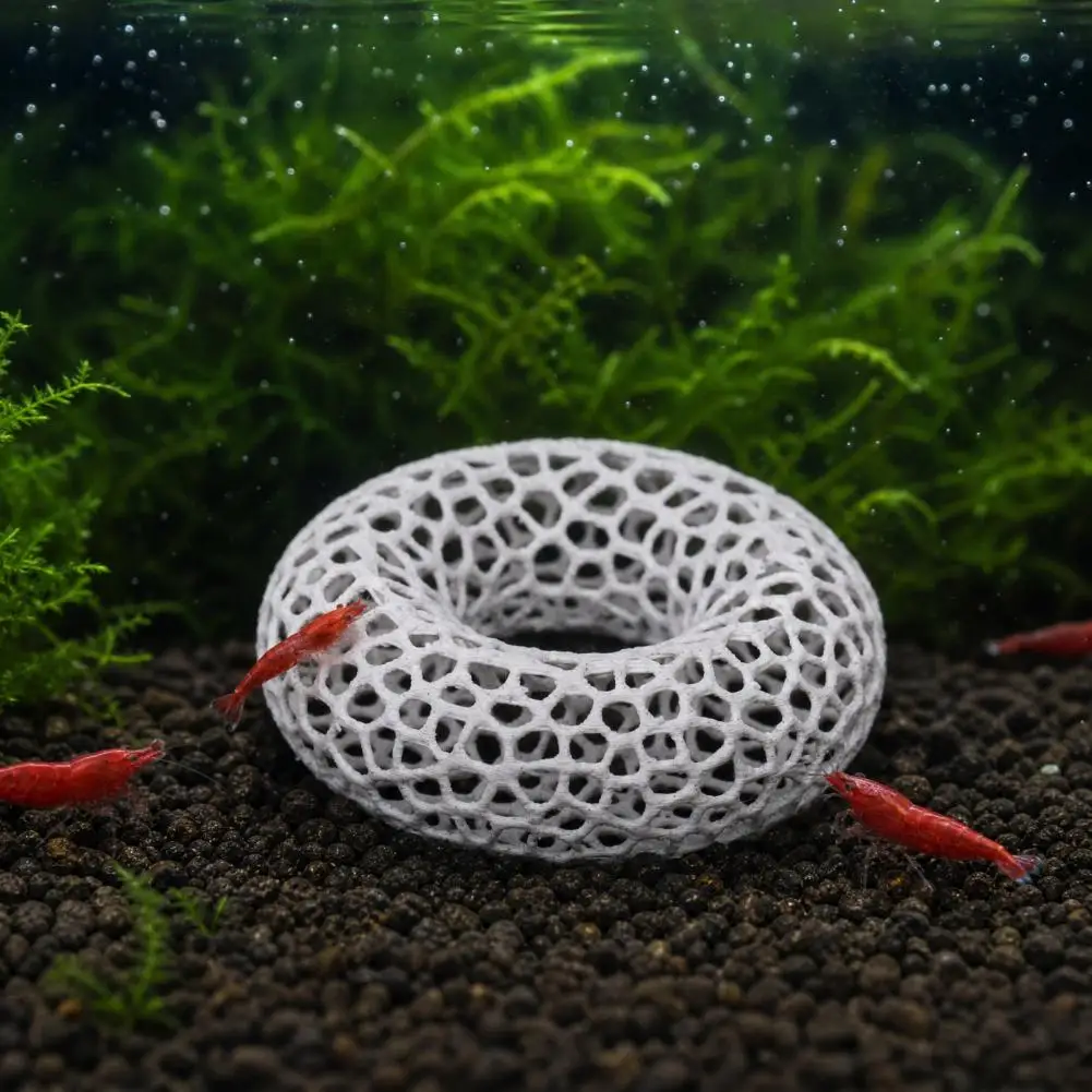 Hideout 3d Printed Shrimp Hides for Aquarium Round Hollow Fish Habitat Cave Plant-compatible Shrimp Tank Shelter Ornament