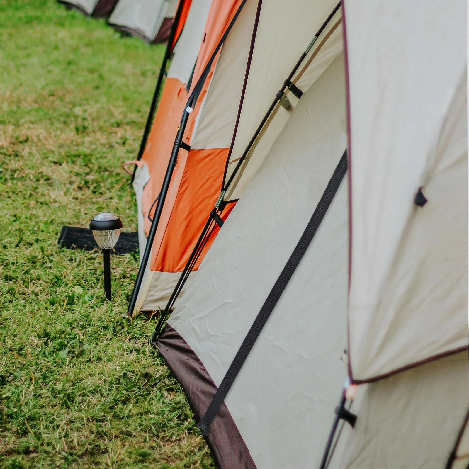 

2M Heavy Duty Giant Plastic Zippers Black Tape Separating Design For Canvas Boat Covers Tents Sleeping Bags Trampoline Dog Bed