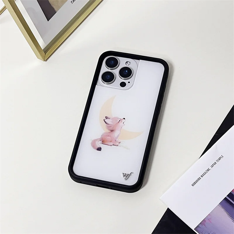 حافظة هاتف Wildflower Sky Fantasy Charli XCX 3 لهاتف iPhone 16 15 14 13 12 Pro Max Plus WF غطاء فراشة هالة وردي ساخن لطيف