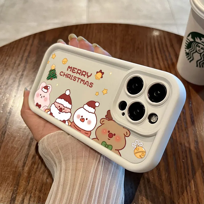 Coque آيفون 15 13 17 16 حافظة عيد الميلاد ثلج الأيائل لطيف آيفون 17Air 11 13 12 16 برو ماكس 14 زائد غطاء الهاتف مقاوم للصدمات #3