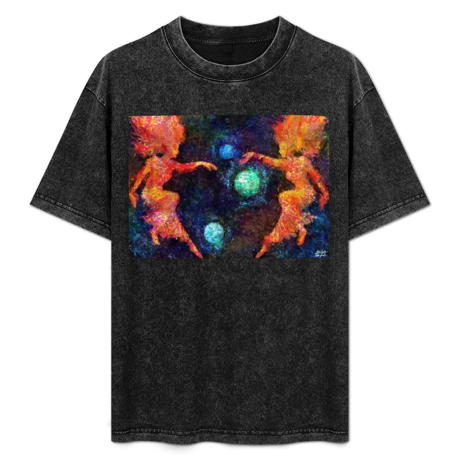 

Phantasy Star II Title Screen Impressionist Painting T-Shirt Festival Short Sleeve T-Shirt