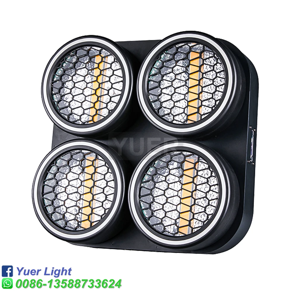 YUER 250W Splicing Vintage Light 4X30W COB LED DMX 18/29CH Stage Light for DJ Disco Concert Party Weddings Nightclub Dance Hall