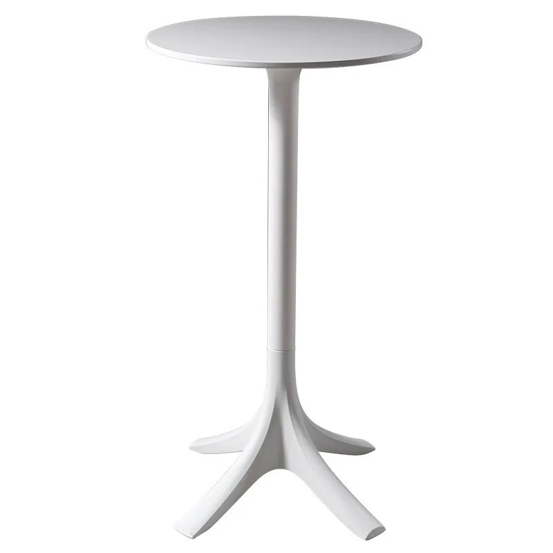 

ins modern simple round high bar table, Nordic style white bar coffee milk tea table, outdoor