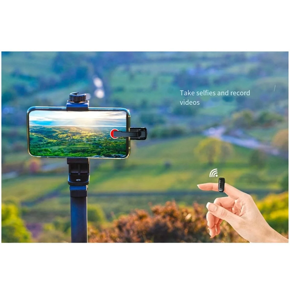 ABSQ-Remote Control Page Turner Ring for Kindle Paperwhite Oasis, Bluetooth E-Reader Controller, TikTok Ring, Camera Shutter