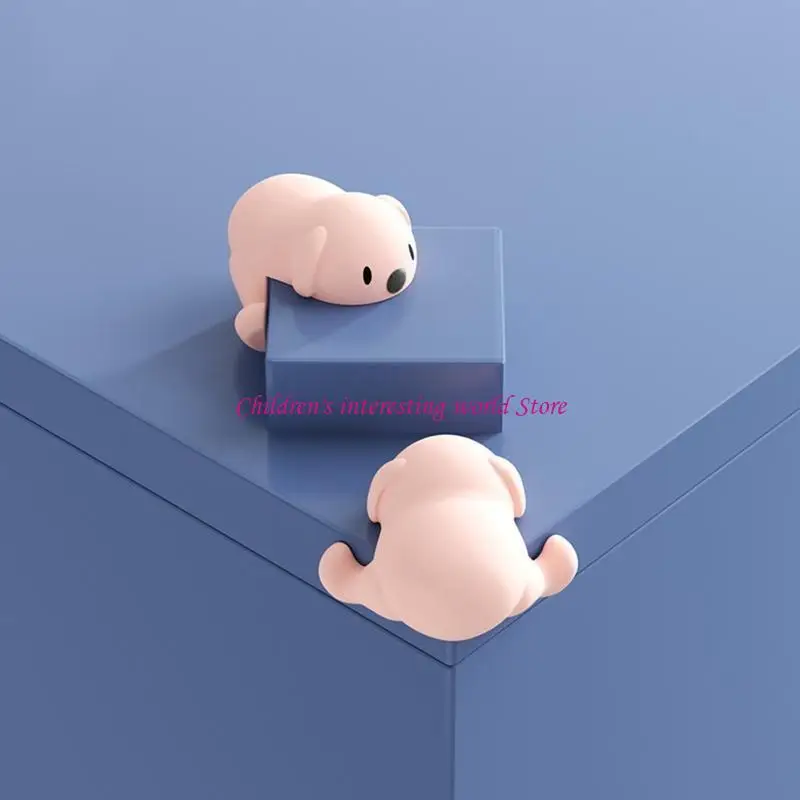 Cartoon Hunde Tisch Eckschutz BPA kostenlos Silikon Kindersicherheitsprüfung Eckwächter Kleber Tischkappe Baby 425f