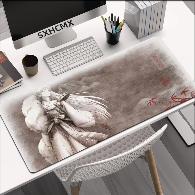 Inuyasha Comic Rubber Mouse Pad Game Laptop Play Mat 400x900 Extra Large Kawaii Anime Non-slip Mouse Pad PC Gaming Accessories