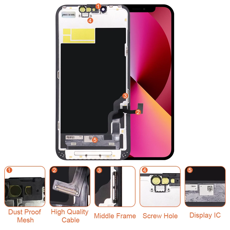 Pantalla OLED AAA+++ para iPhone 14 Pro LCD INCELL para iPhone 11 12 13 Pro Max LCD 13 Mini 14 Plus 15 Display Screen Digitizer Assembly 5