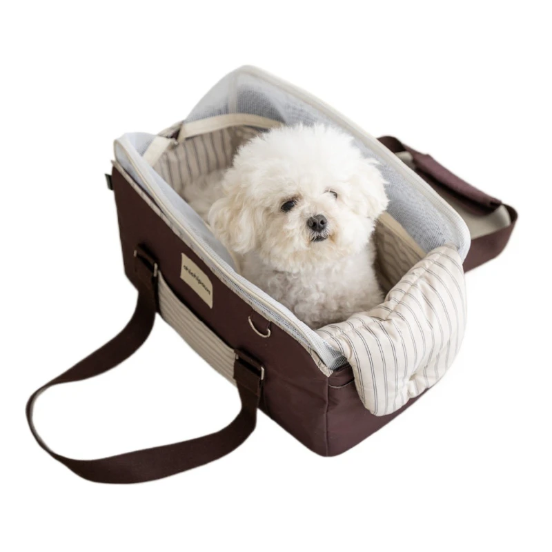 Pet car central control bag armrest box safety seat kennel out cat litter cat small dog