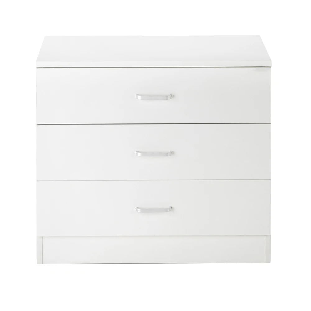 Modern Simple 3-Drawer Dresser White