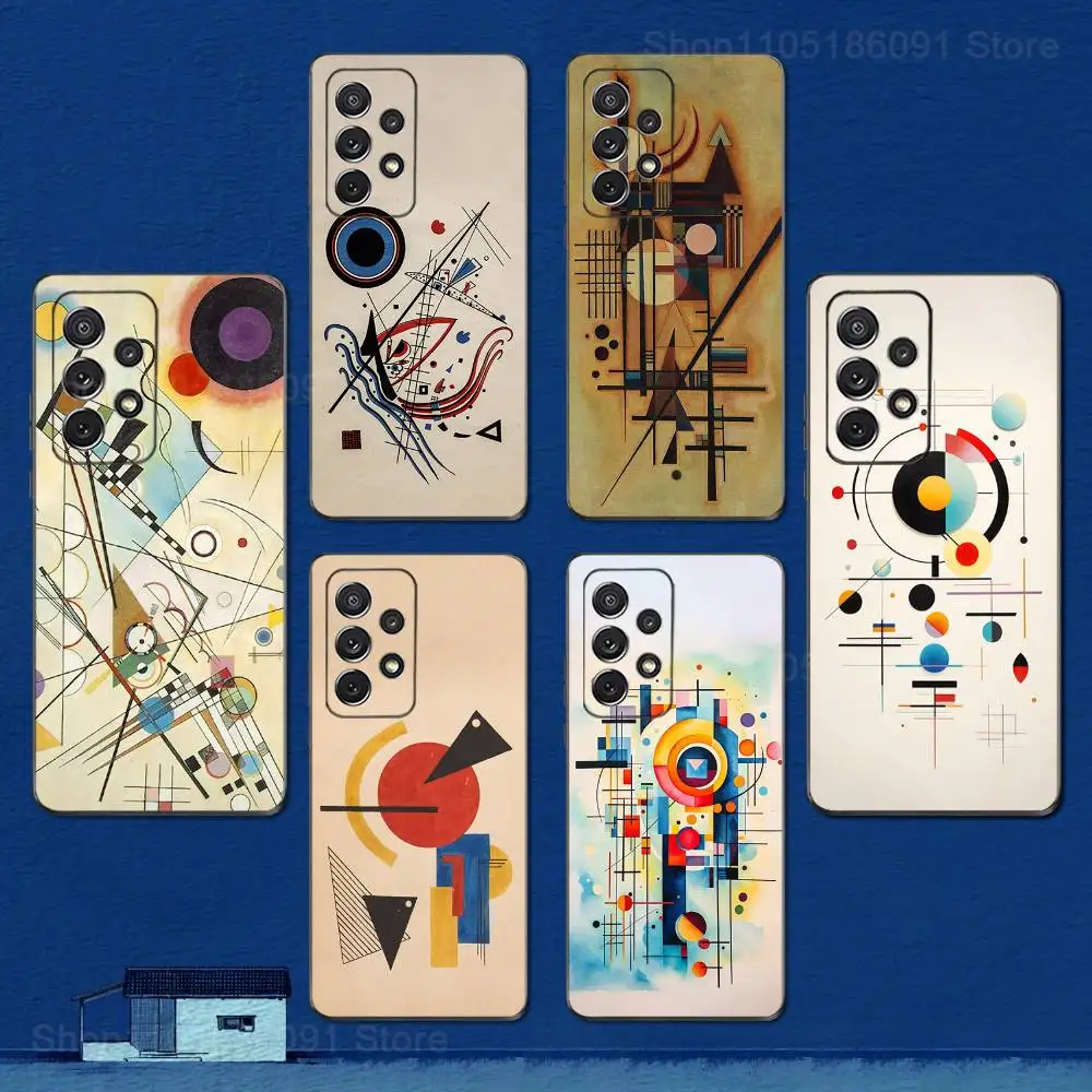 

Art W-Wassily K-Kandinsky Phone Case For Samsung S22,S21,S20,S10,S9,S25,S24,S23,Ultra,FE,Plus,Lite,Soft Silicone Black Cover