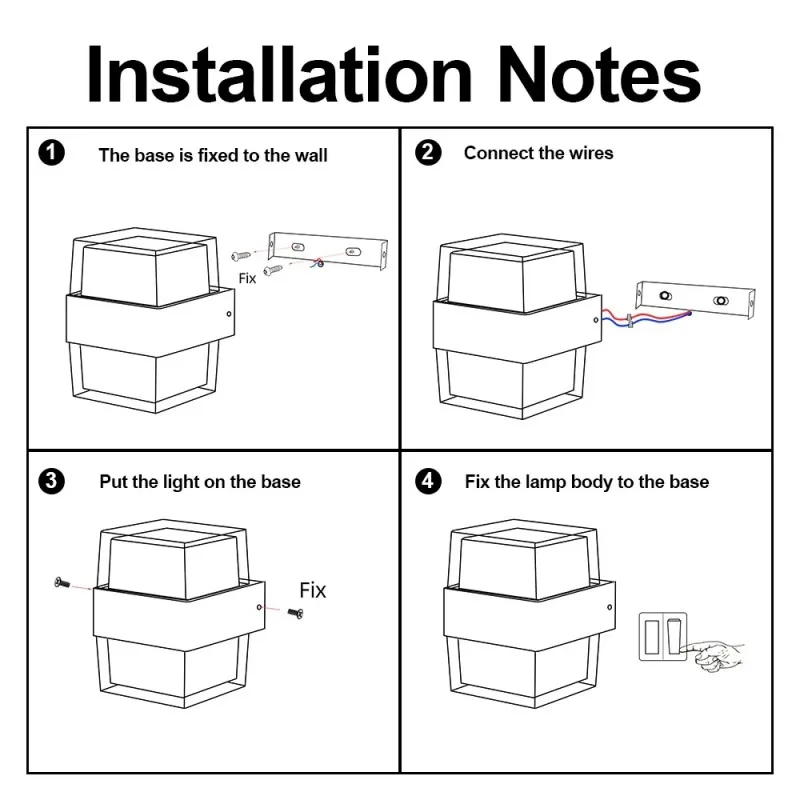 Modern outdoor waterproof LED wall lamp, balcony, corridor, staircase, courtyard lamp, P65 outdoor lighting