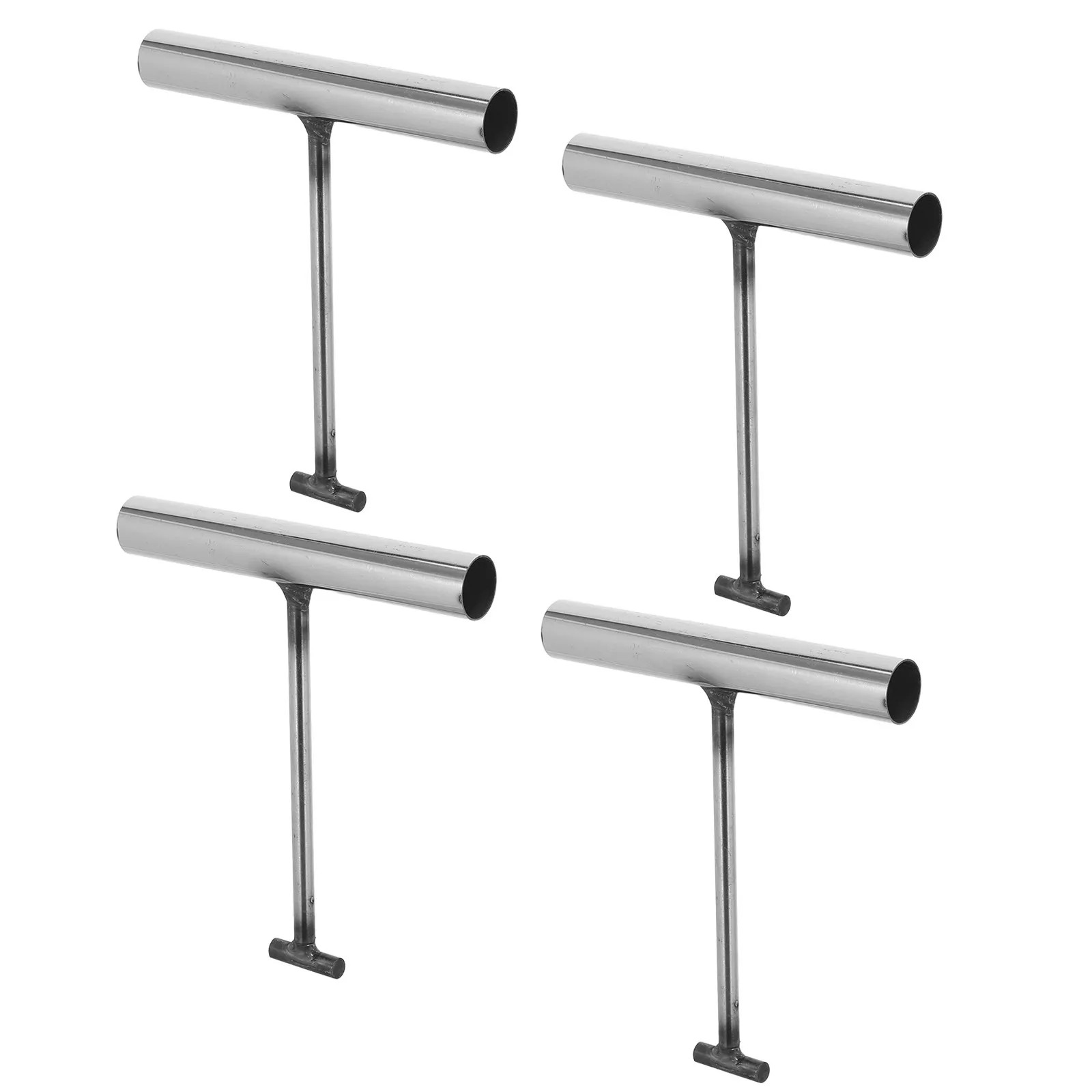 4Pcs Stainless Steel Manhole Cover Hook T-Shaped Heavy Duty Lifting Tool for Sewer Grates Septic Tank Lid Drain Cover Hook