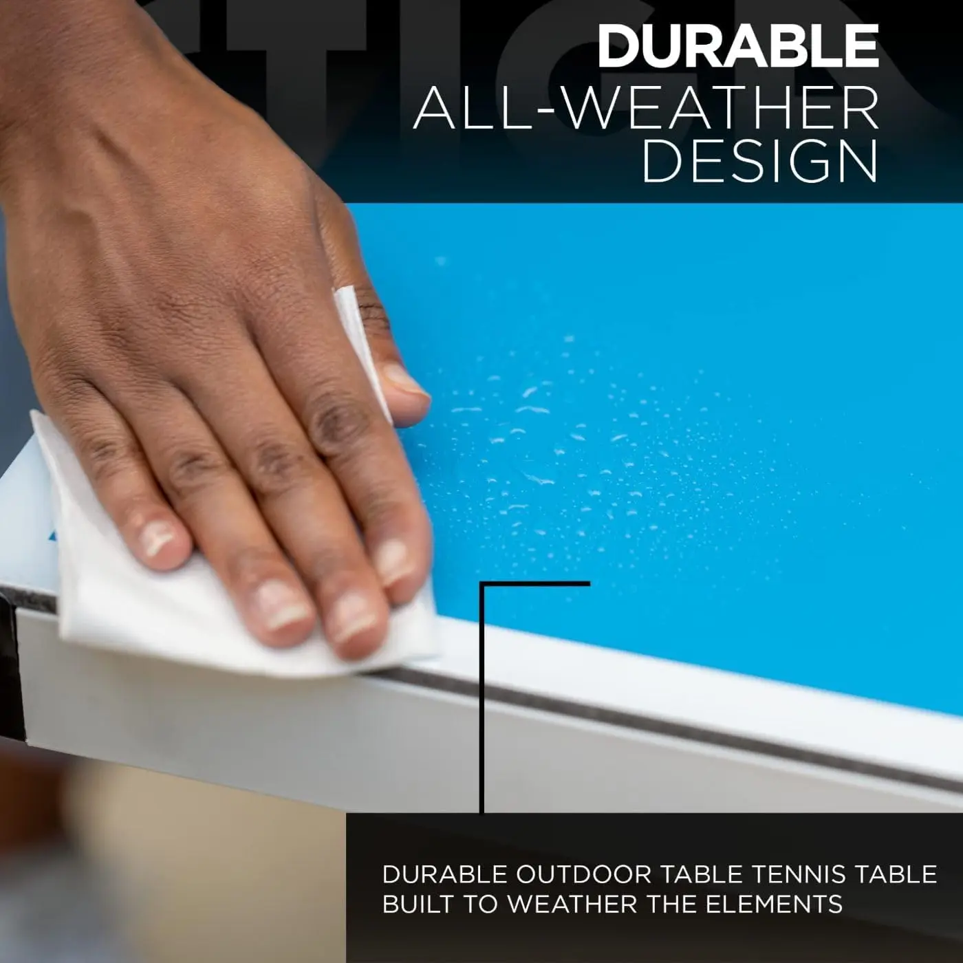 Professional Outdoor Table Tennis Tables – All Weather Aluminum Waterproof Outdoor or Indoor Design - w/ Compact Storage USA