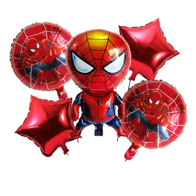 Spiderman feestartikelen inclusief armbandstickers cadeauzakje sleutelhanger rietjes uitblaasbaar voor jongens verjaardag SpiderMan feestdecoratie