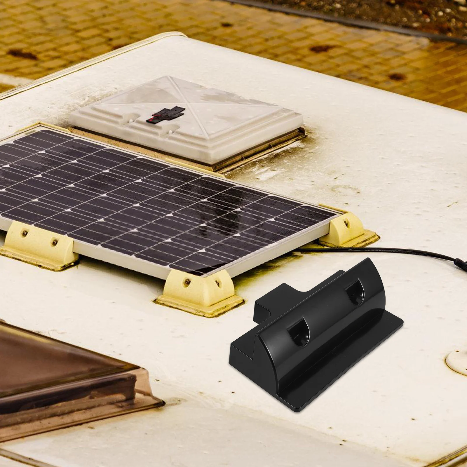 2 قطعة لوحة طاقة شمسية يتصاعد الأقواس الثقيلة ل Rv يخت سقف الأرض آمن صالح لا أدوات المطلوبة مقاومة الطقس