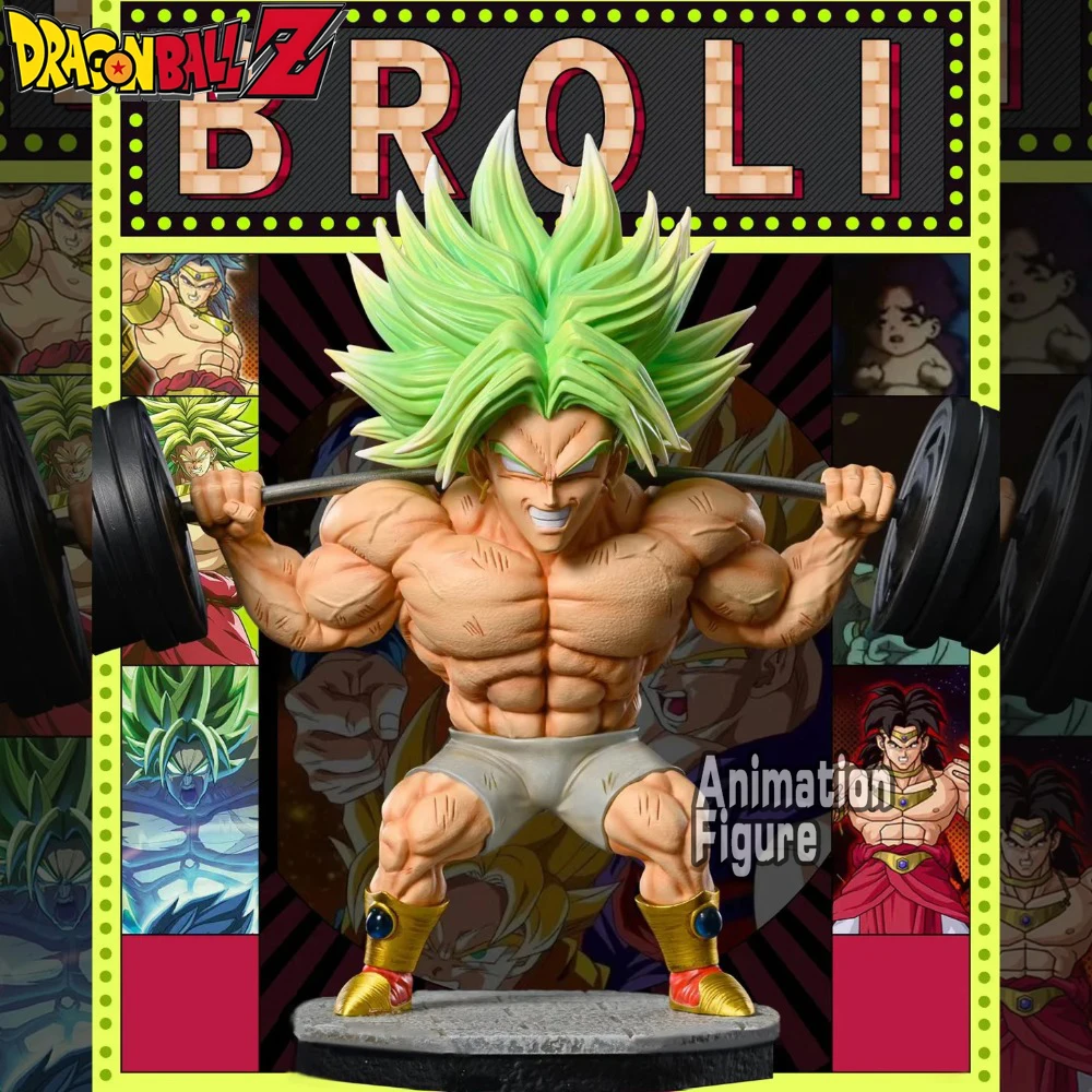 

16cm/6.29in Anime Dragon Ball Z Figure Weightlifting Broly Action Figures Pvc Collection Model Toys for Children Gifts