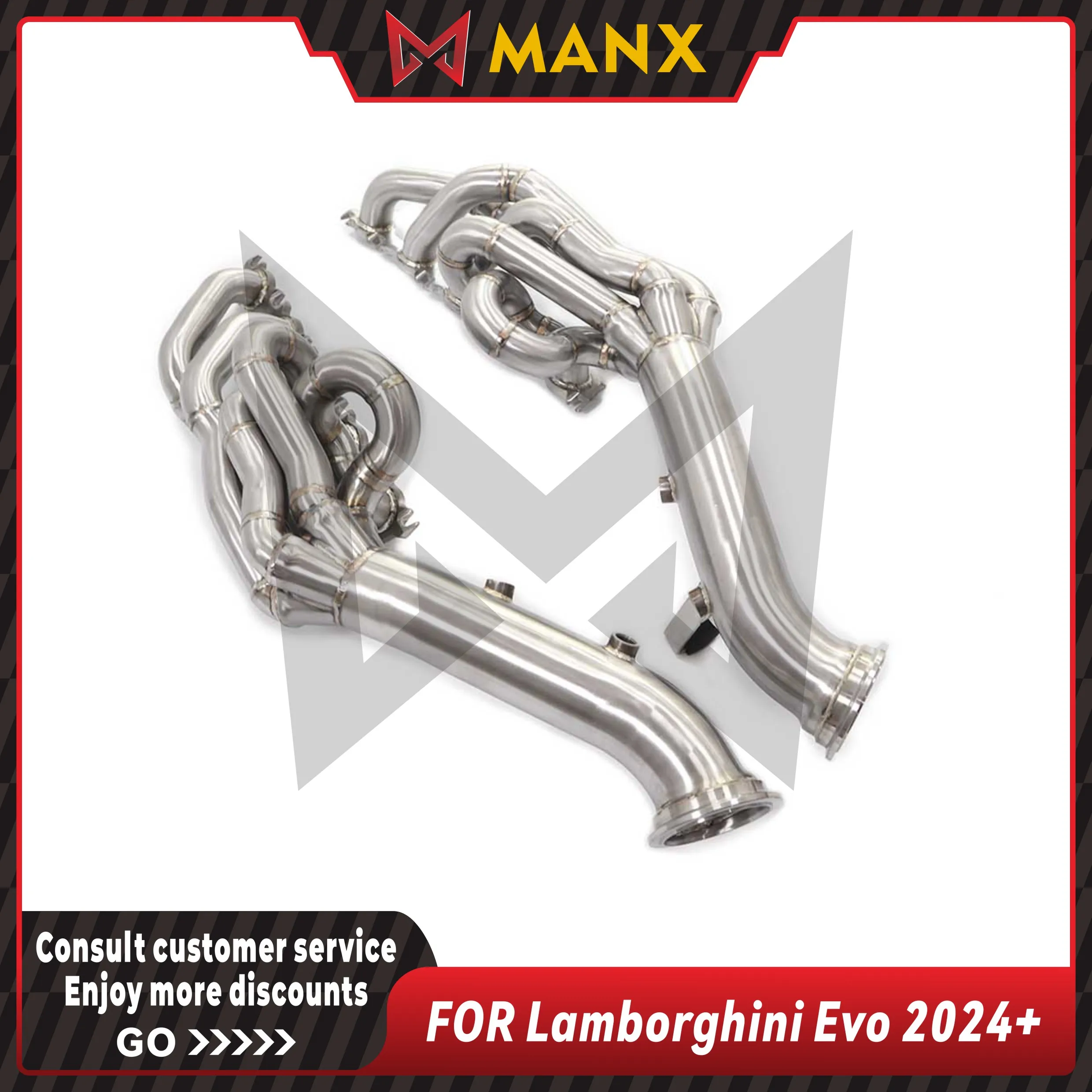 

MANX Manifold Suitable for Lamborghini Evo 2024+ Stainless steel Performance Exhaust System Without Heat Shield