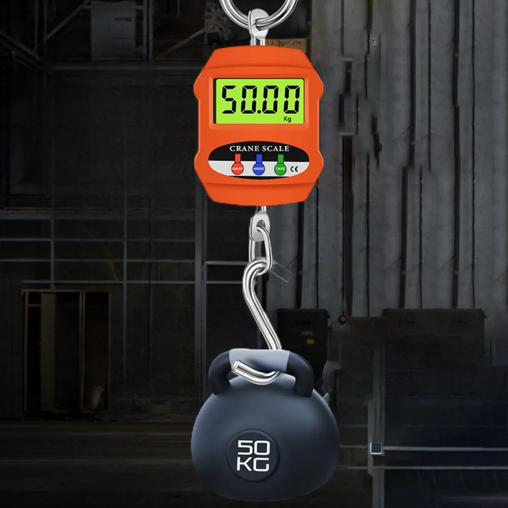เครื่องชั่งเครนอิเล็กทรอนิกส์ 300 กก. เครื่องชั่งแบบตะขอ เครื่องชั่งเครนอิเล็กทรอนิกส์แบบพกพาสำหรับเครื่องมือวัดทดสอบ อุปกรณ์เสริม