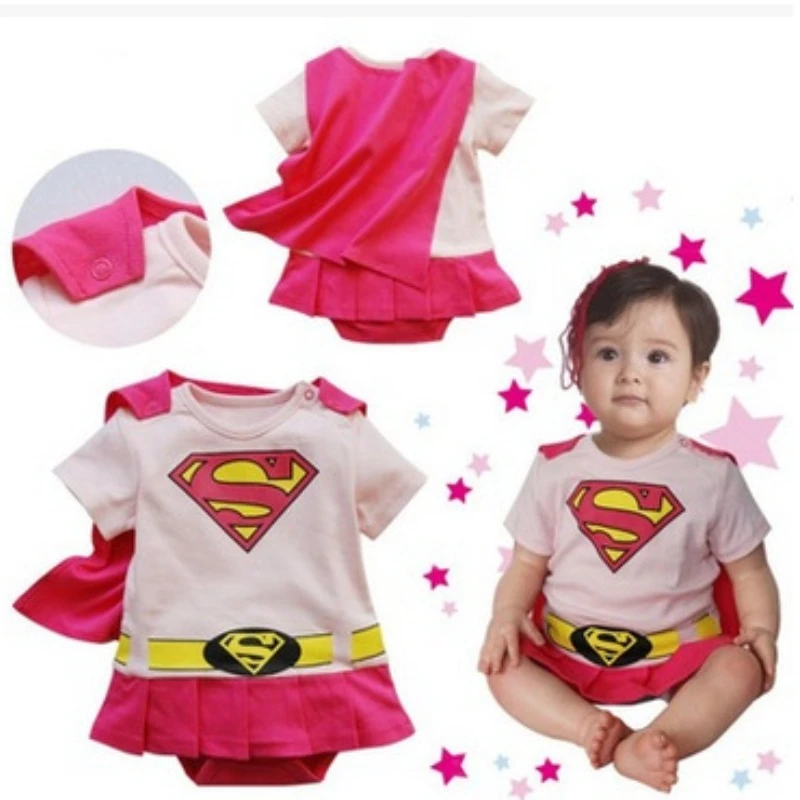 Marvel Super Helden Serie 0-2 Jaar Oude Mannen En Vrouwen Super Cool Lange Mouw Korte Mouw Baby Pak Jumpsuit Kleding Met Cape