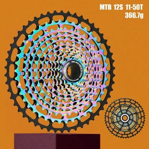 SPEDAO - ضرس خفيف الوزن ، كاسيت دراجة MTB ، مصنوع من CNC ، فولاذ نهائي ، محور قياسي HG ، K7 ، 11-50T ، 373 جم ، 12 سرعة أعلى 12 مبيعات K7 الشريط العذراء - No3