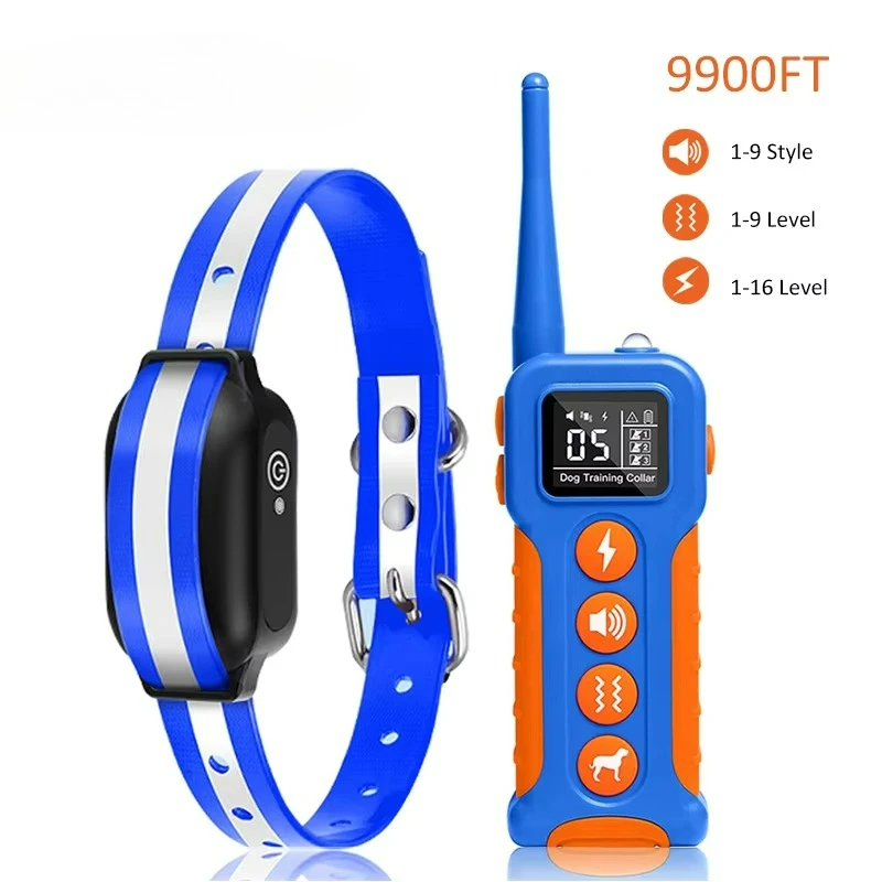 

1.86 Mile Waterproof Safe E Collar Range Dog Shock Collar with Remote Control for Dogs