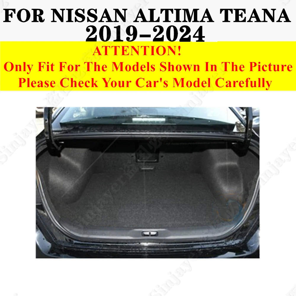 Car Trunk Mat For NISSAN Altima Teana 2024 2023-2021 2020 2019 Rear Cargo Liner Tail Boot Tray luggage Pad Carpet Vehicle Parts