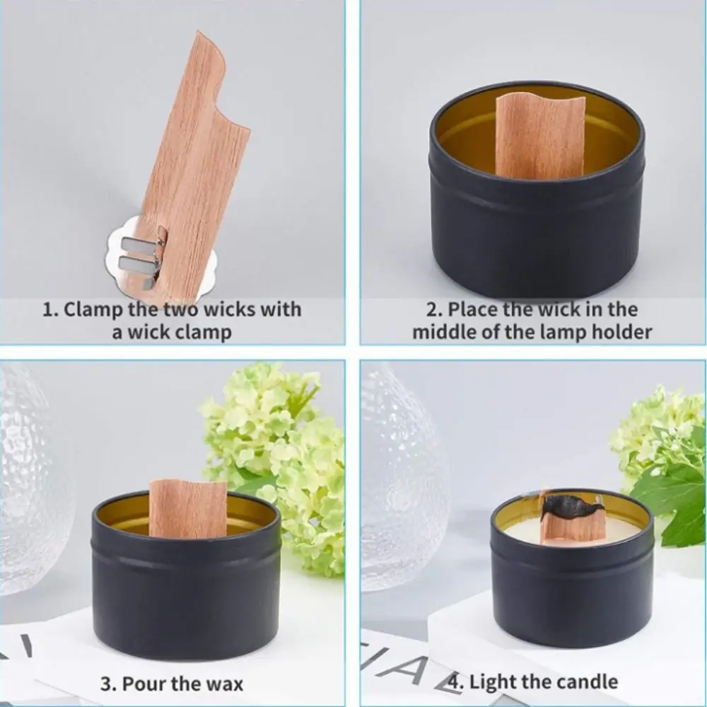 

High Quality S-shaped With Base Large Flame Candle Making DIY Wood Chip Candle Wicks Candle Accessory Candle Cores