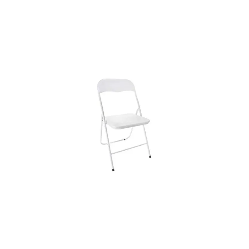 Aluminum folding chair with backing and padded seat in PVC measures: 80x45x44 cm