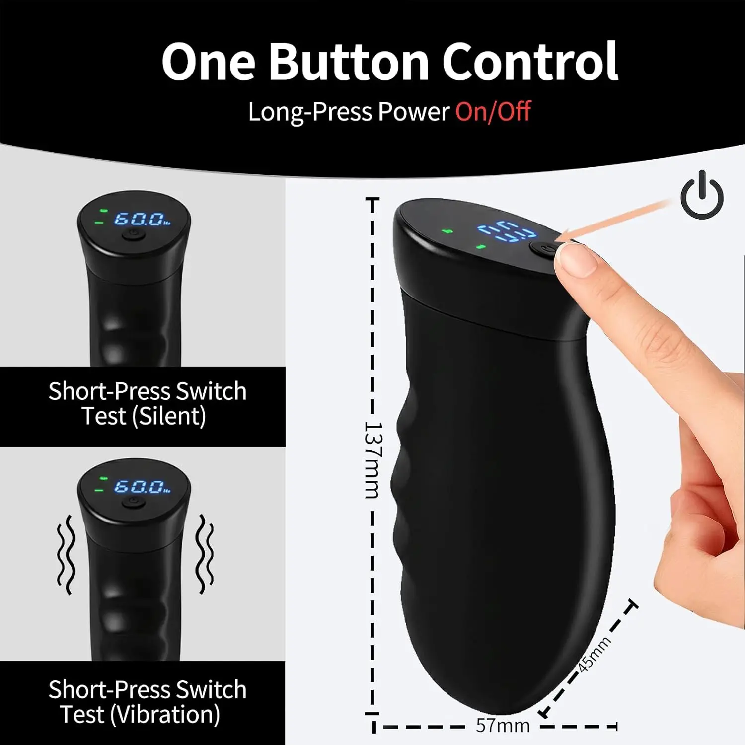 Home Hand Exerciser, Digital Grip Strength Trainer, 0–440 lb, Real-Time Display, USB-C Rechargeable