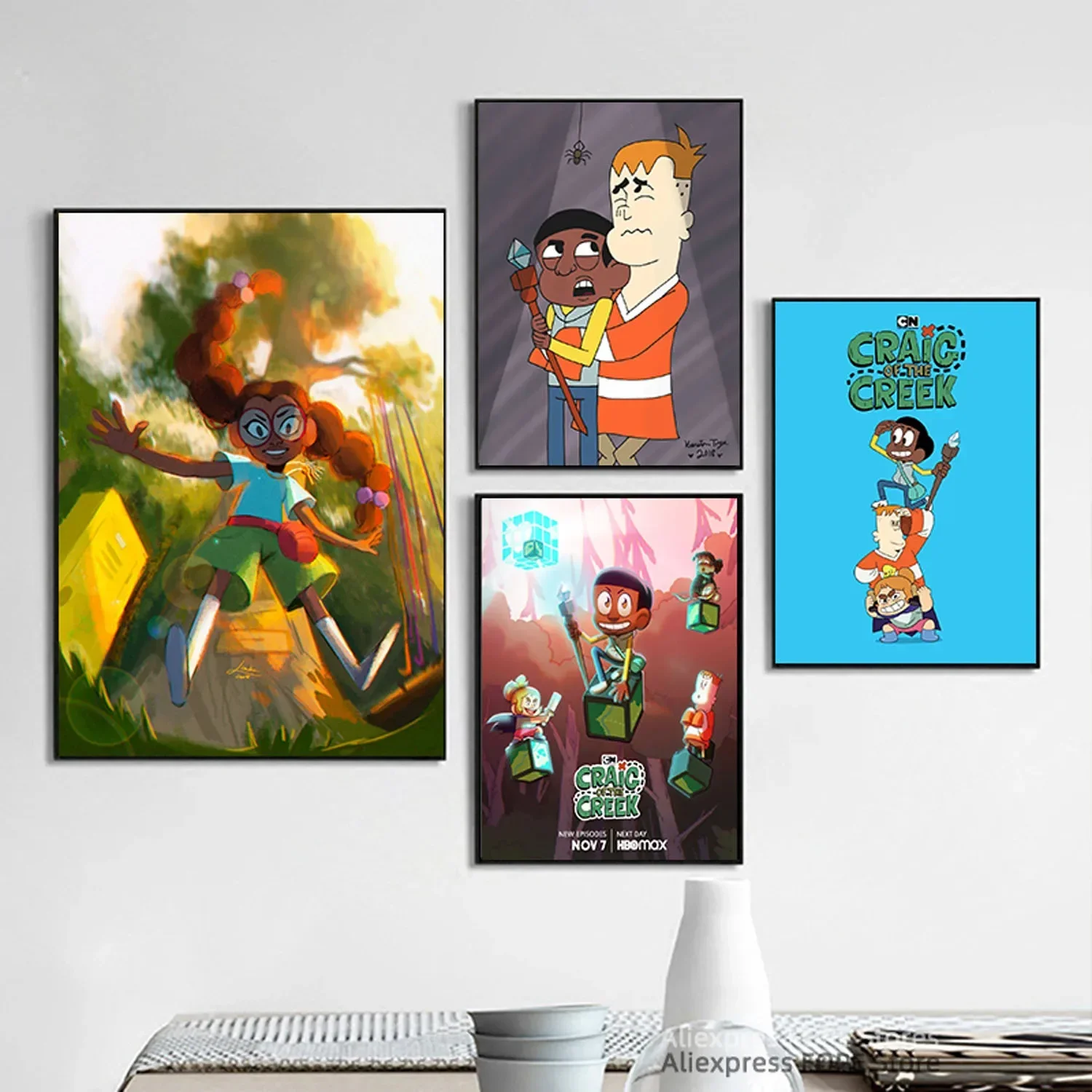 ملصقات ومطبوعات فنية على قماش الحائط لتزيين المنزل ، بتلر الخور ، رسوم متحركة أنيمي ، مانغا كرتونية ، لوحات فنية ، رسم #1