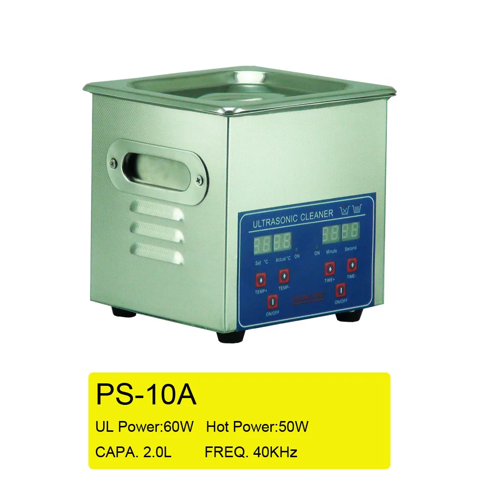 

PS-10A Digital Ultrasonic Cleaner Machine 2L 60W Heatable Timing Watch Bands Part Jewelry Washer Tool For Watchmakers