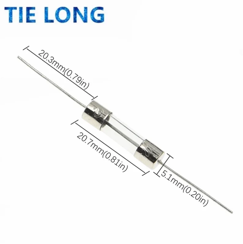 10PCS 5*20mm Axial Glass Fuse Fast Blow 250V With Lead Wire 5*20 F 0.5A/1A/2A/3A/3.15A/4A/5A/6.3A/8A/10A/12A/15A The fuse tube