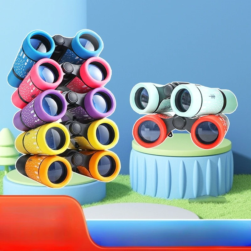 

Colored Children's-telescope with Anti Slip Rubber Handle Binocular Telescope Outdoor Puzzle Toy Telescope