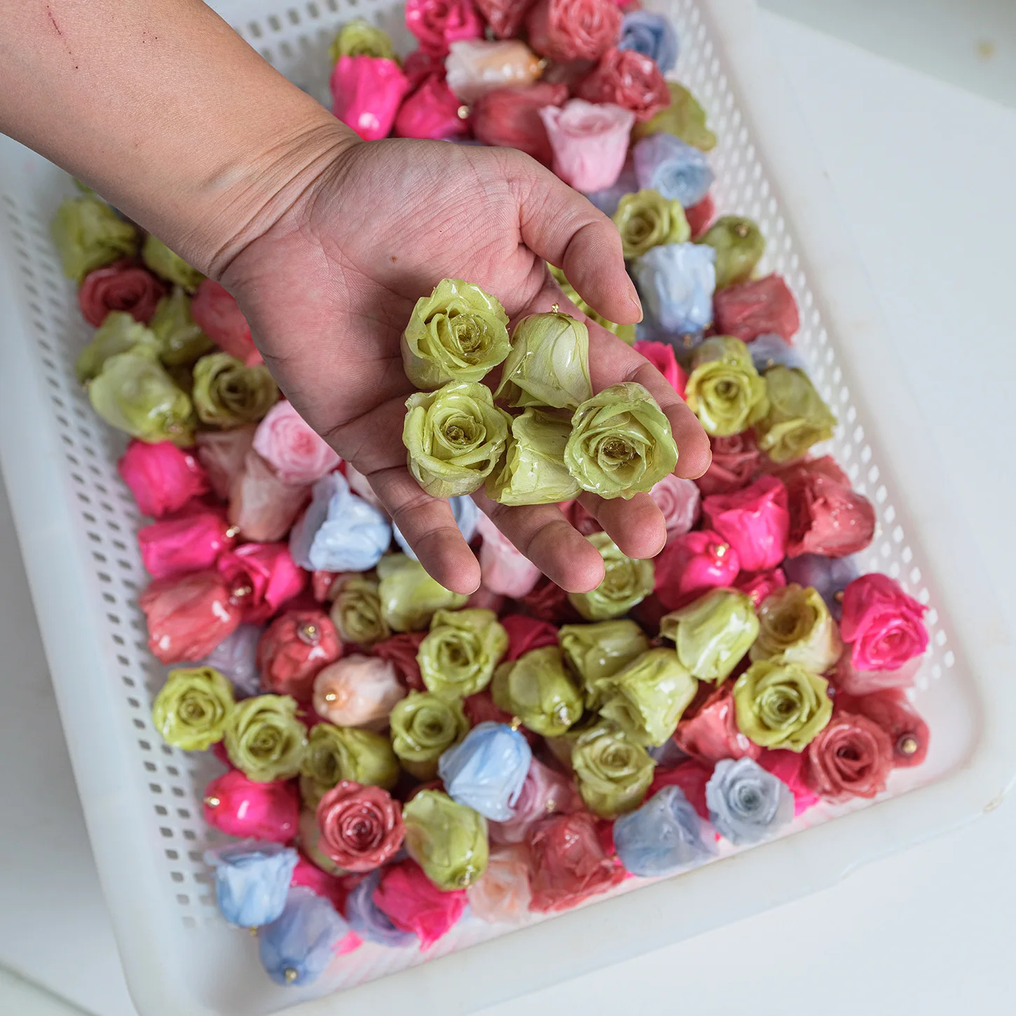 Flower Preservation Resin - 3 Piezas de Rosas Eternas Preservadas