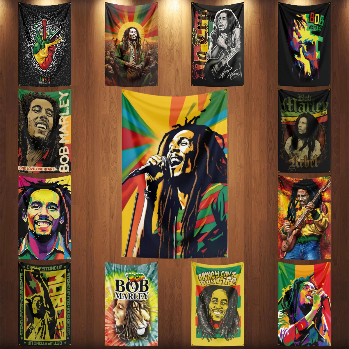 Reggae Bob Marley Flag 90x150CM Polyester Digital Printed Jamaica Banner Tapestry Curtain Poster Indoor Outdoor Decor