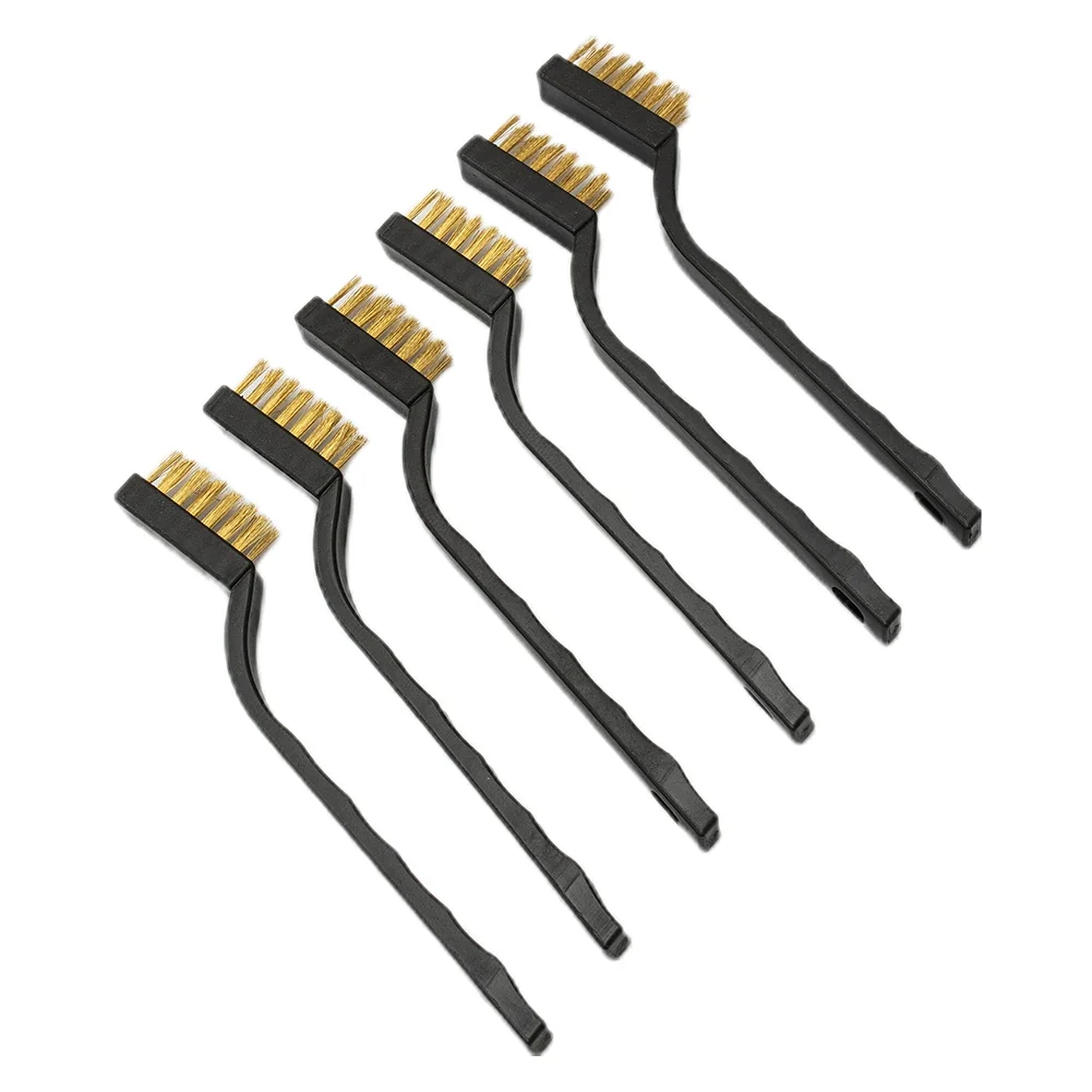6Pcs Mini Metal Remove Rust Brushes 170mm Brass Cleaning Brushes Scrubbing Polishing Metal Brushes Household Cleaning Tools