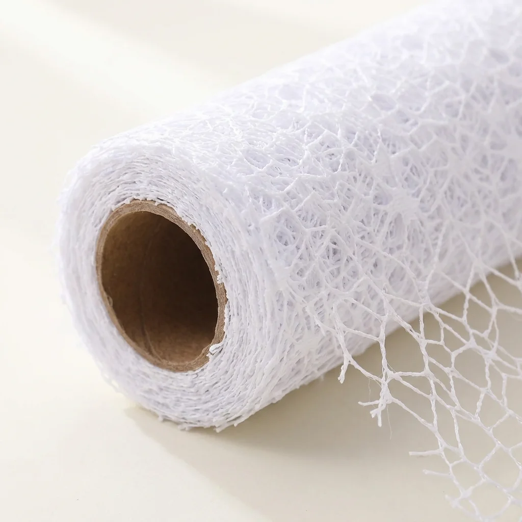White Flower Wrapping Mesh Net - The Florist Supply ulasan dan harga