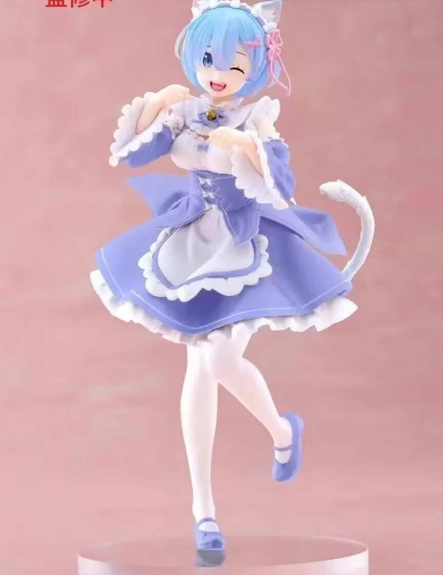 

2026 in stock 100% genuine Japanese original anime figure Rem cat ear maid ver action figure collectible model toys